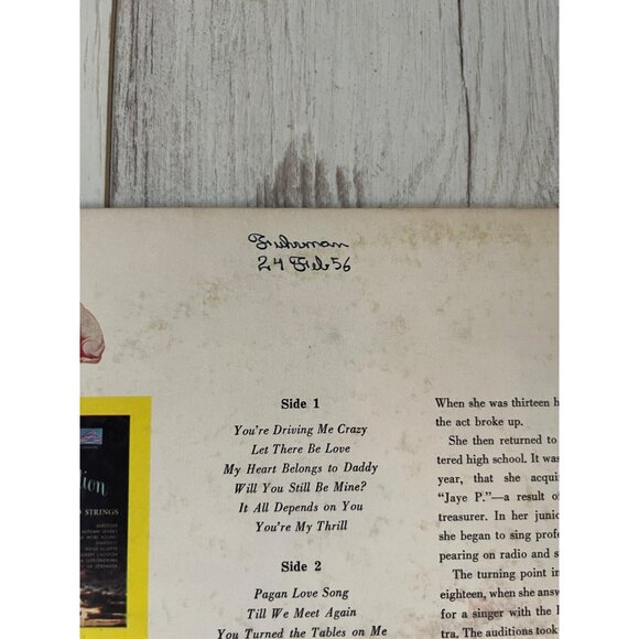 Jaye P. Morgan With Hugo Winterhalters Orchestra Vinyl Record LPM-1155 Album - Picture 7 of 8